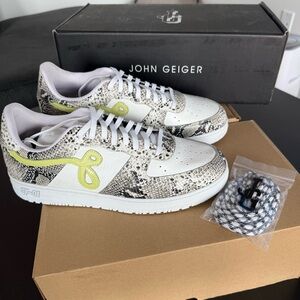 John Geiger sneaker. TWO-TONE NATURAL PYTHON GF-01